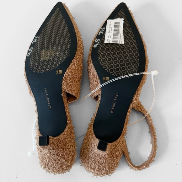 Gianni Bini Tan Fuzzy Heels - Picture 6 of 6